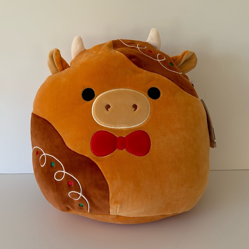 Squishmallow Jericho the Gingerbread Christmas Cow